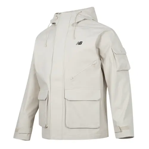 New Balance Jackets Men's Beige Hooded Moderate Other
