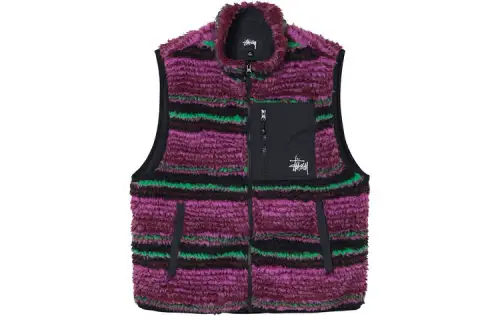 Stussy Striped Sherpa Vest