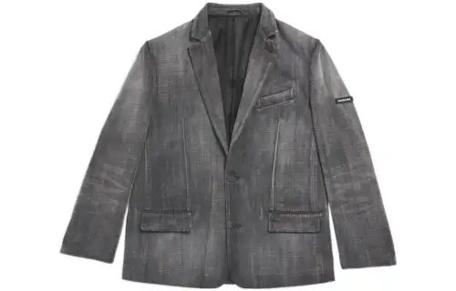 Balenciaga FW23 Business Suit Coat Regular Fit Men's Heather