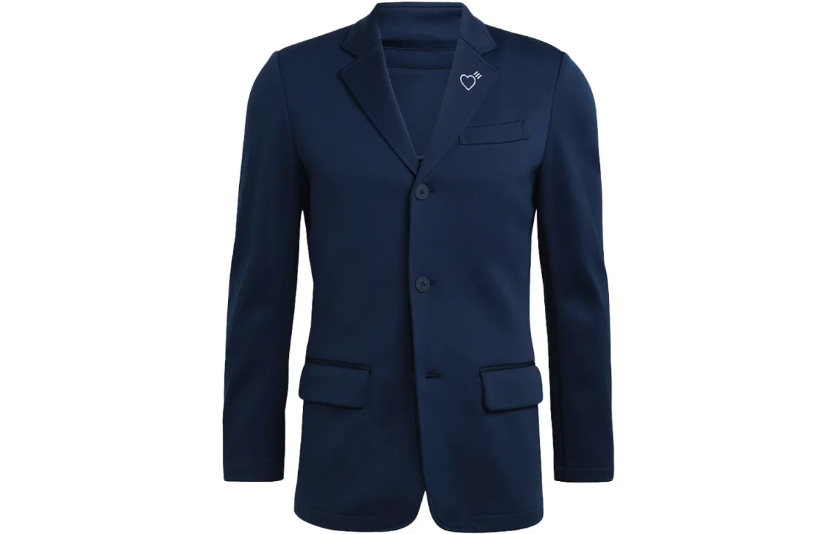Adidas Originals X HUMAN MADE Business Suits Men's Dark Blue Suit Collar Moderate Business Suit
