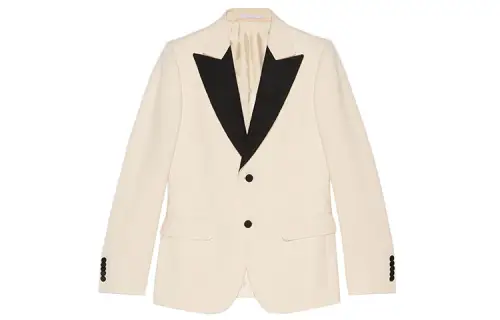 GUCCI Business Suits Men's Ecru Moderate Business Suit