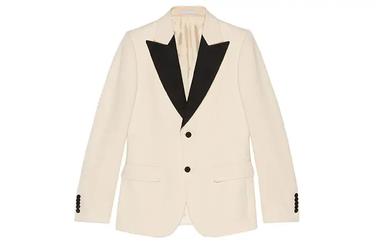 GUCCI Business Suits Men's Ecru Moderate Business Suit