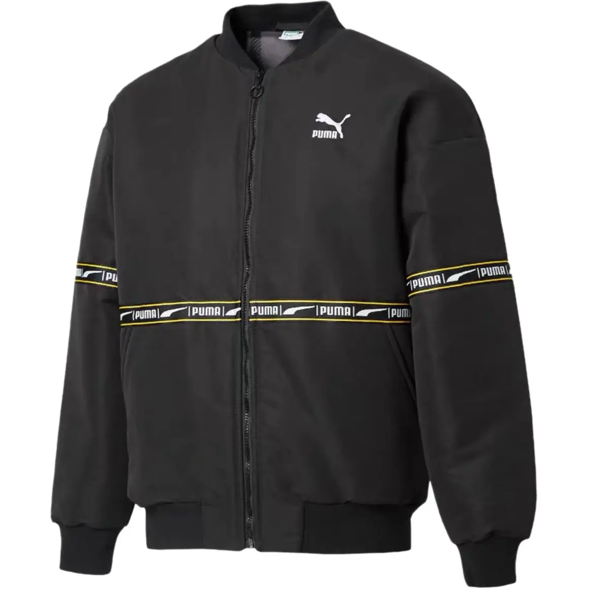 PUMA Puffer Jackets Men's Black Stand Collar Moderate