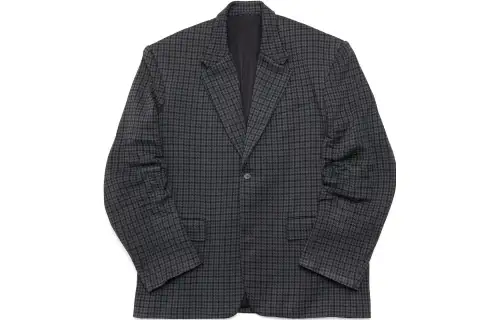 Balenciaga Checkered Tailored Knit Jacket