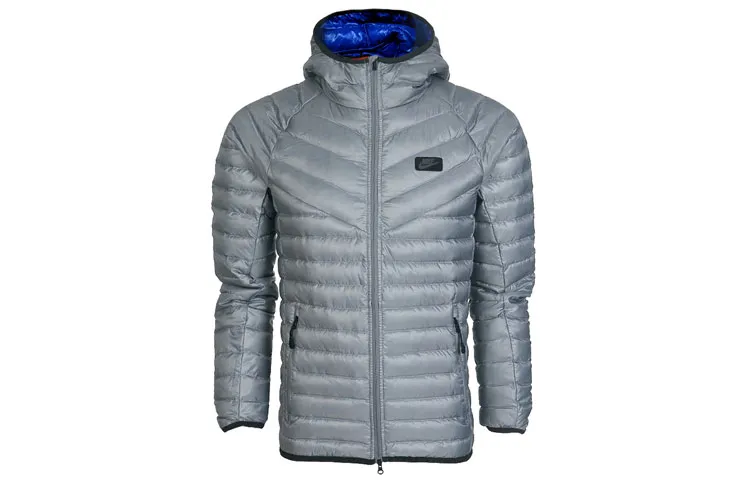 Nike Down Jackets Men's Gray Hooded Moderate Other