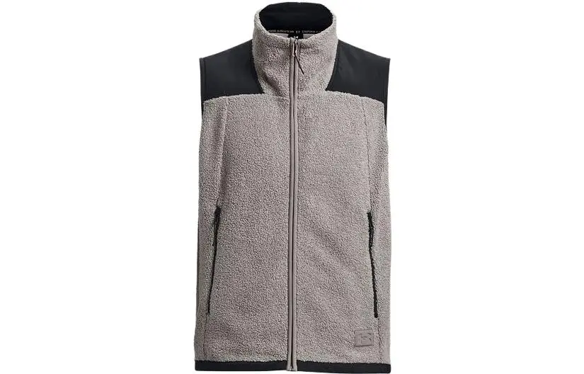 Under Armour Vests Men's Gray Stand Collar Moderate Other