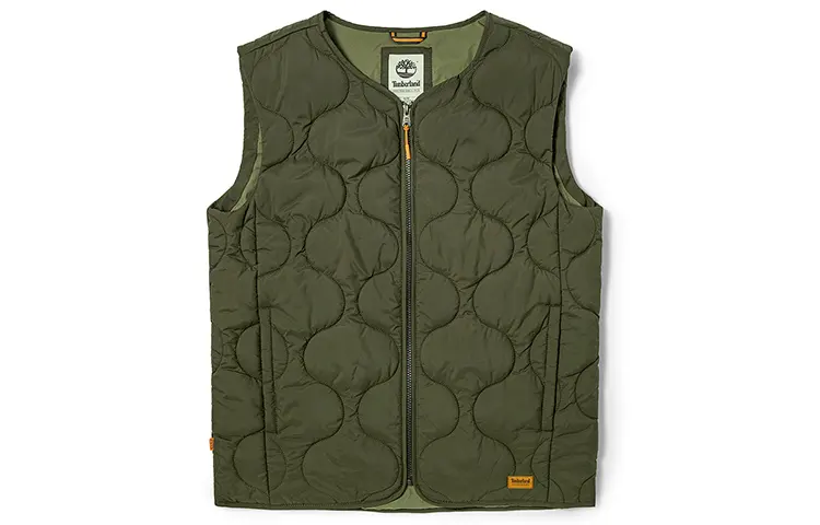 Timberland Vests Men's Army Green V Neck Moderate Other