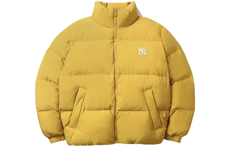 MLB New York Yankees Down Jacket Short Unisex Yellow