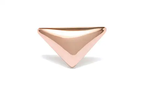 PRADA Karat Gold Stud Earrings Women's Rose Gold