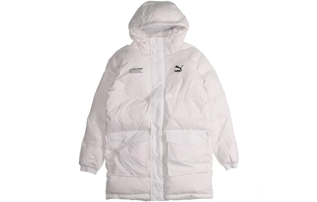 PUMA X TYAKASHA Down Jackets Unisex White Hooded Moderate Other