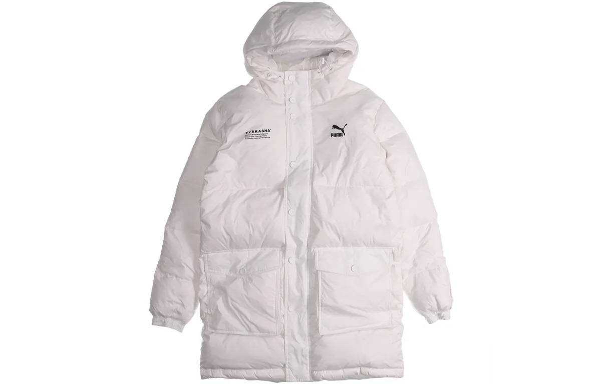 PUMA X TYAKASHA Down Jackets Unisex White Hooded Moderate Other