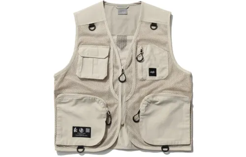 Li Ning Skateboard Vests Men's Silver Fish Gray V Neck Moderate Other