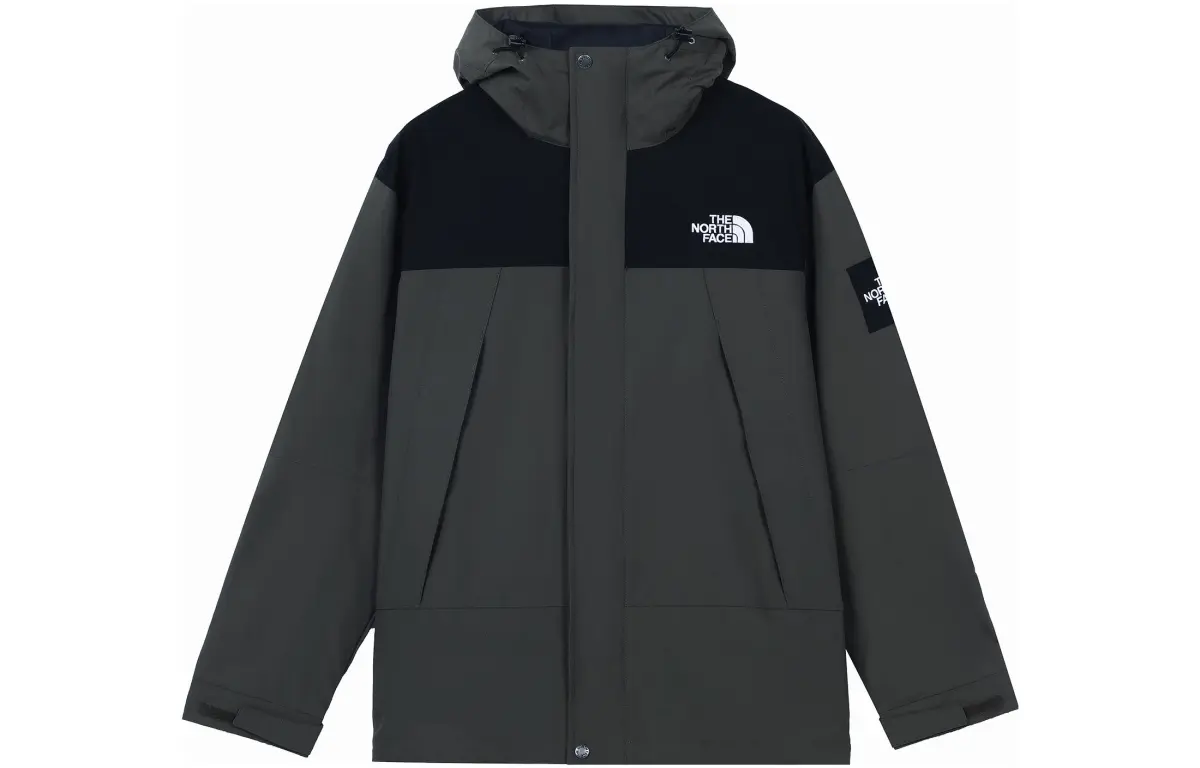 THE NORTH FACE Windbreaker Jackets Men's Gray Hooded Moderate