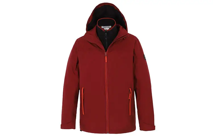 Timberland Windbreaker Jackets Men's Red Hooded Moderate