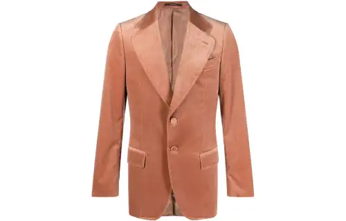 GUCCI Business Suits Men's Light Orange Suit Collar Moderate