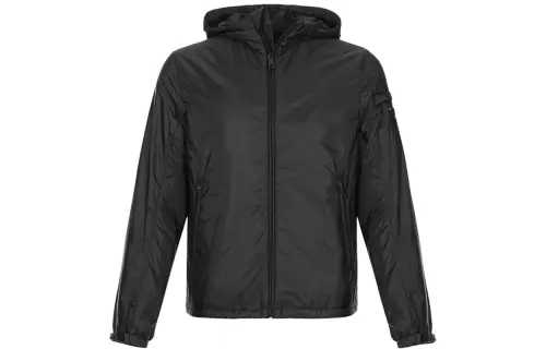 PRADA Puffer Jackets Men's Black Hooded Moderate Other