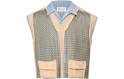 Maison Margiela Spliced Seersucker Linen Shirt
