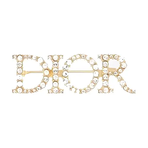 DIOR Crystal Brooches Women's Gold