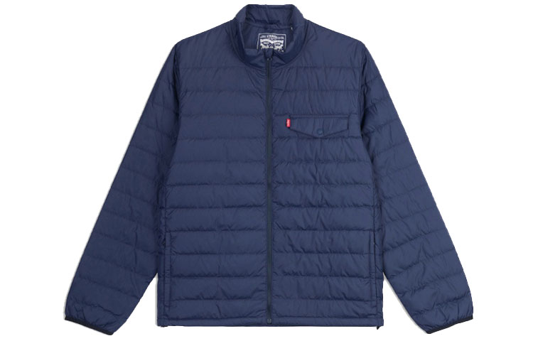 Levis Down Jackets Men's Blue Stand Collar Moderate Other
