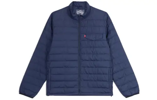 Levis Down Jackets Men's Blue Stand Collar Moderate Other