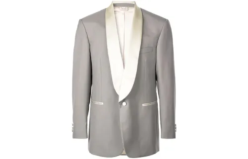 GUCCI Business Suits Men's Gray Suit Collar Moderate