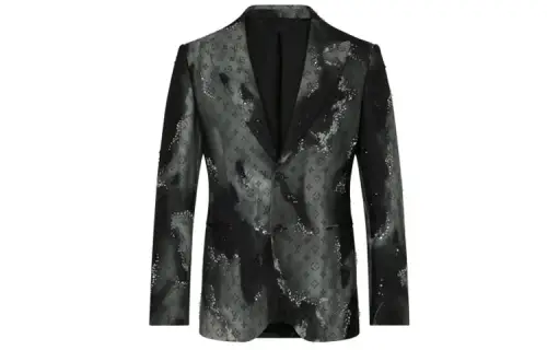 LOUIS VUITTON New Quarterly Products Of LV Business Suits Men's Black Suit Collar Moderate Business Suit