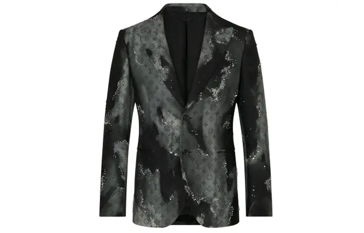LOUIS VUITTON New Quarterly Products Of LV Business Suits Men's Black Suit Collar Moderate Business Suit