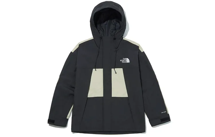 THE NORTH FACE Windbreaker Jackets Unisex Black/Khaki Hooded Moderate