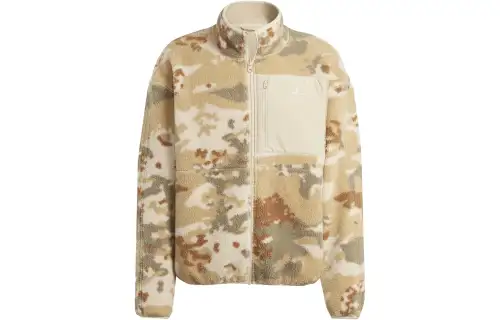Adidas Originals Jackets Men's Beige Brown Stand Collar Moderate Other