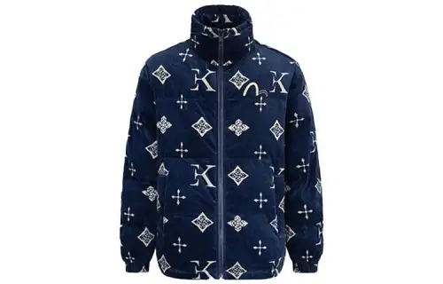 EVISU Puffer Jacket Men's Dark Blue