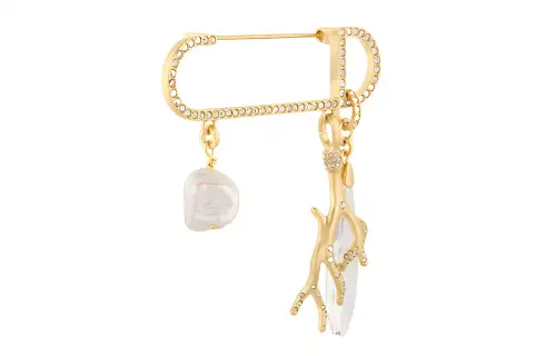 DIOR Freshwater Pearl Brooches Men's Gold