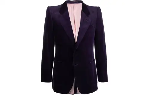 single-breasted velvet blazer
