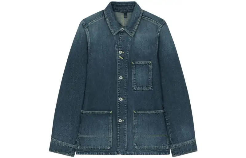 KENZO Logo-Patch Buttoned Denim Jacket