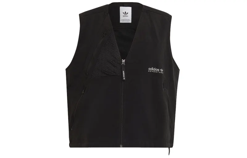 Adidas Originals Adventure Futura Vests Men's Black V Neck Moderate Fishing