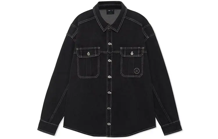 Li Ning Wade Collection Denim Jacket Men's Black