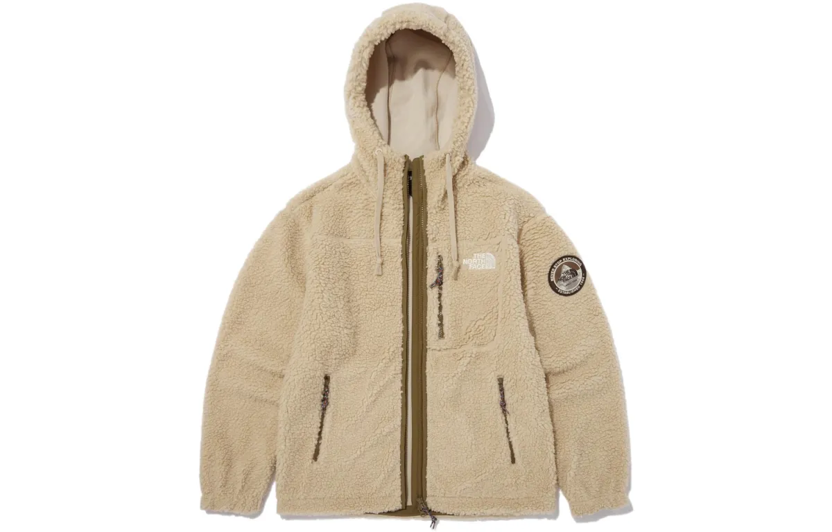 THE NORTH FACE Play Green Fleece Hoodie Light Beige Men's Korea Version