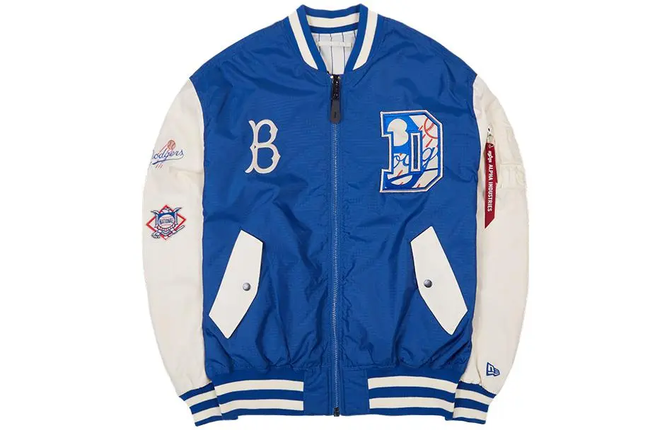 New Era X Alpha Industries X MLB Jackets Unisex Blue V-neck Moderate Other