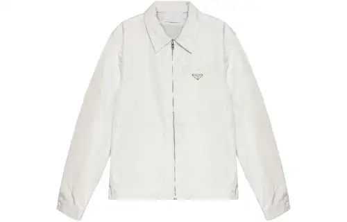 PRADA Jackets Men's White Lapel Moderate Other
