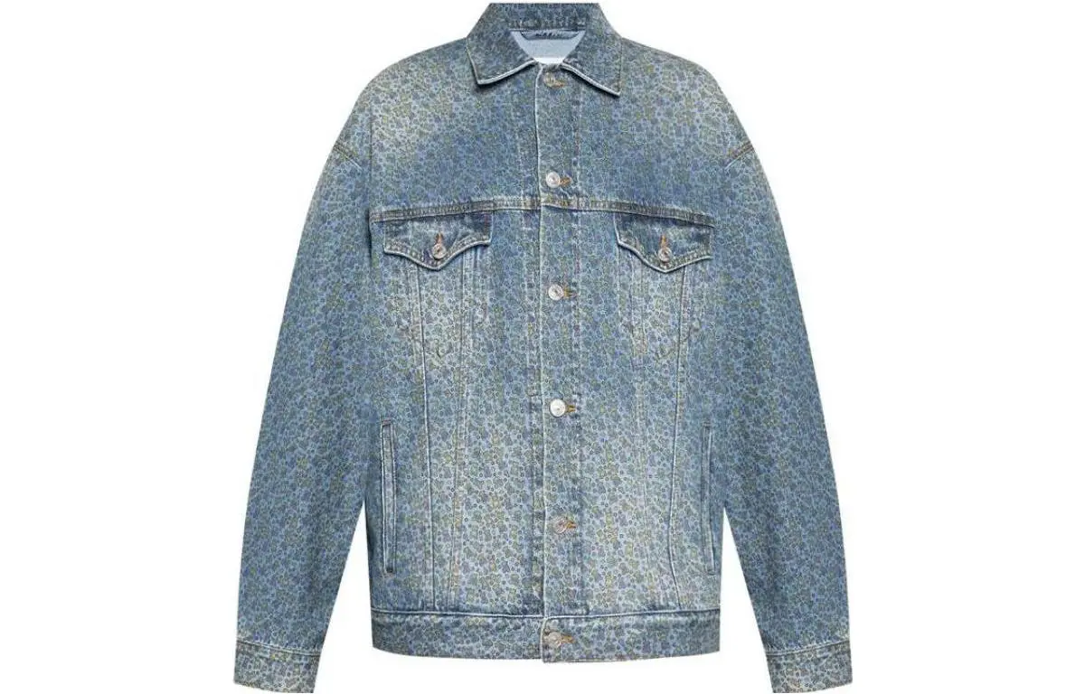 Balenciaga SS23 Denim Jacket Loose Fit Men's Blue