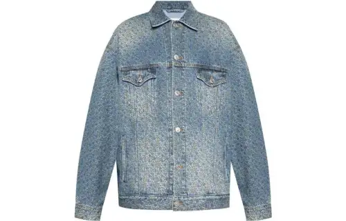 Balenciaga SS23 Denim Jacket Loose Fit Men's Blue