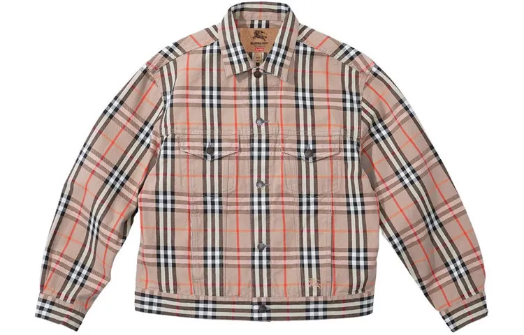 Supreme Burberry Denim Trucker Jacket