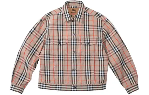 Supreme Burberry Denim Trucker Jacket