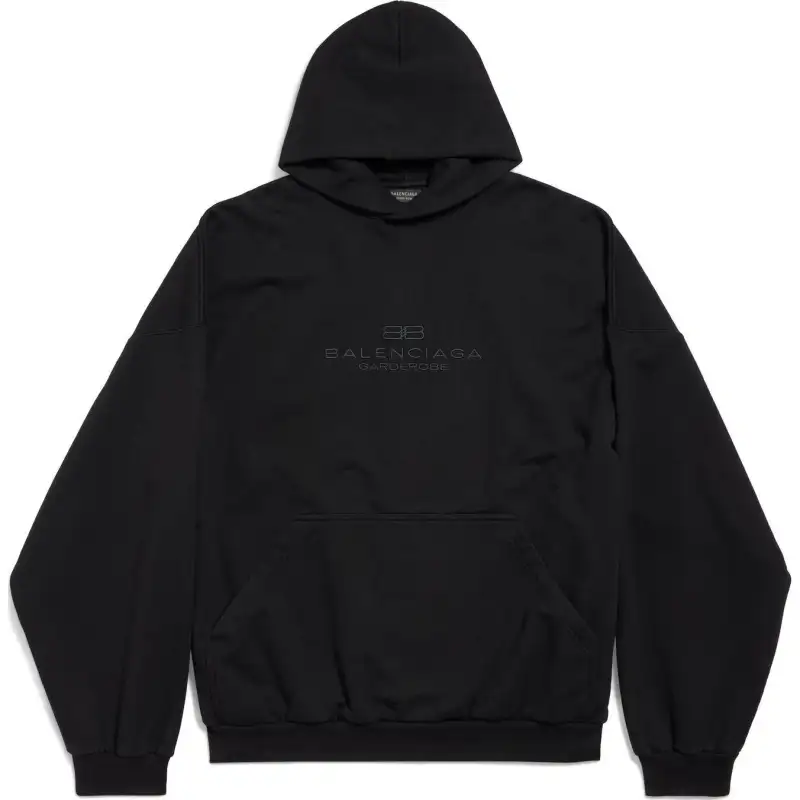 Balenciaga Logo Embroidered Hoodie