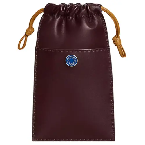 HERMES Pilo Milo Lambskin With Swift Calfskin Cell Phones Protective Shell Cell Phone Pouch Women's