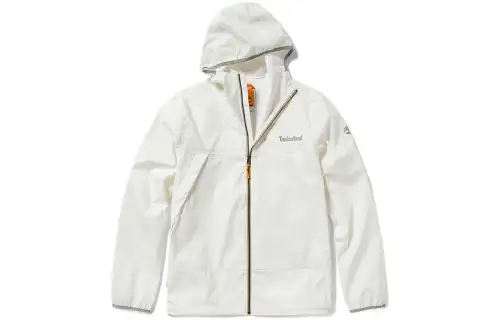 Timberland Windbreaker Jackets Men's White Hooded Moderate