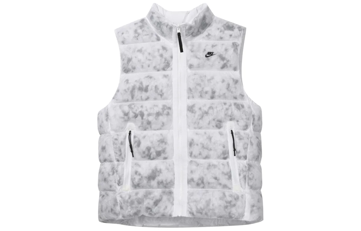 Nike Vests Men's White Stand Collar Moderate Other