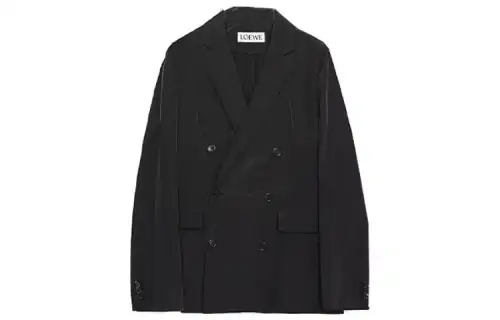 LOEWE Business Suits Men's Black Suit Collar Moderate Other