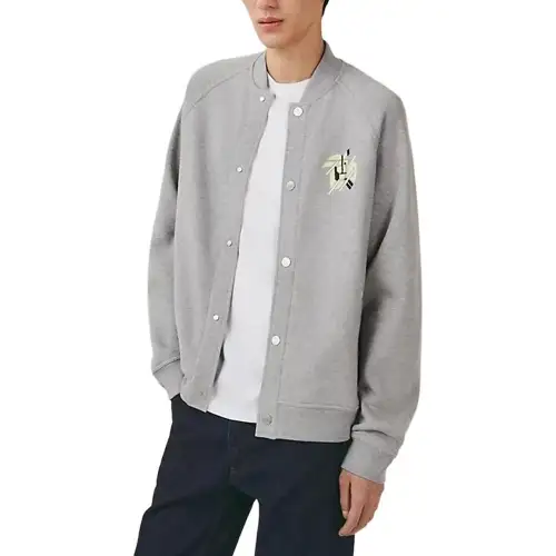 HERMES Hermès SS23 Letter Printed Single Breasted Casual Jacket Men's Gray