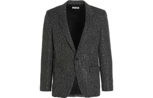 SAINT LAURENT SS22 Business Suit Coat Men's Gray