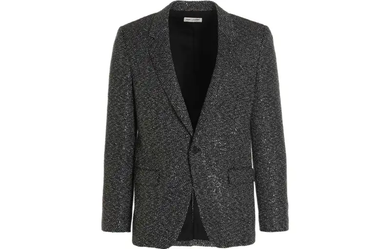 SAINT LAURENT SS22 Business Suit Coat Men's Gray